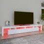 Mueble de TV con luces LED blanco 260x36,5x40 cm de , Muebles TV - Ref: Foro24-3152818, Precio: 192,41 €, Descuento: %