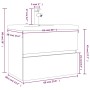 Mueble de baño con lavabo madera contrachapada roble ahumado de , Tocadores de baño - Ref: Foro24-3152870, Precio: 199,35 €, ...