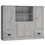 Aparador alto 3 piezas madera contrachapada gris Sonoma de , Aparadores - Ref: Foro24-3185317, Precio: 241,53 €, Descuento: %