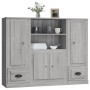 Aparador alto 3 piezas madera contrachapada gris Sonoma de , Aparadores - Ref: Foro24-3185317, Precio: 241,53 €, Descuento: %