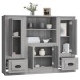 Aparador alto 3 piezas madera contrachapada gris Sonoma de , Aparadores - Ref: Foro24-3185317, Precio: 241,53 €, Descuento: %