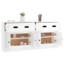Aparadores 2 uds madera contrachapada blanco brillo de , Aparadores - Ref: Foro24-3185265, Precio: 175,61 €, Descuento: %