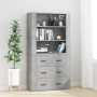Aparador alto madera contrachapada gris hormigón de , Aparadores - Ref: Foro24-3185395, Precio: 168,61 €, Descuento: %
