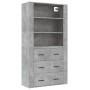 Aparador alto madera contrachapada gris hormigón de , Aparadores - Ref: Foro24-3185395, Precio: 168,61 €, Descuento: %