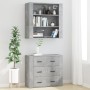 Aparador alto madera contrachapada gris hormigón de , Aparadores - Ref: Foro24-3185395, Precio: 168,61 €, Descuento: %