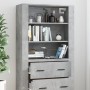 Aparador alto madera contrachapada gris hormigón de , Aparadores - Ref: Foro24-3185395, Precio: 168,61 €, Descuento: %