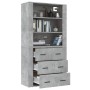 Aparador alto madera contrachapada gris hormigón de , Aparadores - Ref: Foro24-3185395, Precio: 168,61 €, Descuento: %
