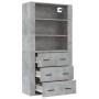 Aparador alto madera contrachapada gris hormigón de , Aparadores - Ref: Foro24-3185395, Precio: 168,61 €, Descuento: %
