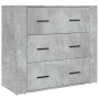 Aparador alto madera contrachapada gris hormigón de , Aparadores - Ref: Foro24-3185395, Precio: 168,61 €, Descuento: %
