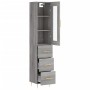 Aparador alto madera contrachapada gris Sonoma 34,5x34x180 cm de , Aparadores - Ref: Foro24-3199231, Precio: 116,97 €, Descue...