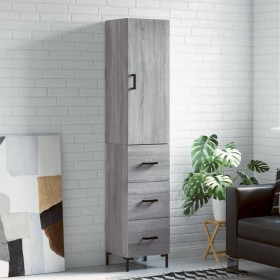 Aparador alto madera contrachapada gris Sonoma 34,5x34x180 cm de , Aparadores - Ref: Foro24-3198855, Precio: 118,14 €, Descue...
