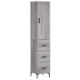Aparador alto madera contrachapada gris Sonoma 34,5x34x180 cm de , Aparadores - Ref: Foro24-3198855, Precio: 118,14 €, Descue...