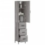 Aparador alto madera contrachapada gris Sonoma 34,5x34x180 cm de , Aparadores - Ref: Foro24-3198855, Precio: 118,14 €, Descue...