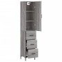 Aparador alto madera contrachapada gris Sonoma 34,5x34x180 cm de , Aparadores - Ref: Foro24-3198855, Precio: 118,14 €, Descue...