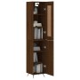 Aparador alto madera contrachapada roble marrón 34,5x34x180 cm de , Aparadores - Ref: Foro24-3200112, Precio: 105,34 €, Descu...
