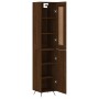 Aparador alto madera contrachapada roble marrón 34,5x34x180 cm de , Aparadores - Ref: Foro24-3200112, Precio: 105,34 €, Descu...