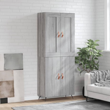 Aparador alto madera contrachapada gris sonoma 69,5x34x180 cm de , Aparadores - Ref: Foro24-3199535, Precio: 144,60 €, Descue...