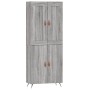 Aparador alto madera contrachapada gris sonoma 69,5x34x180 cm de , Aparadores - Ref: Foro24-3199535, Precio: 144,60 €, Descue...