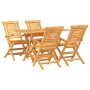 Juego de comedor para jardín 5 piezas madera maciza de teca de , Conjuntos de jardín - Ref: Foro24-3155001, Precio: 507,87 €,...