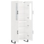 Aparador alto madera contrachapada blanco brillo 69,5x34x180 cm de , Aparadores - Ref: Foro24-3198235, Precio: 186,19 €, Desc...