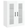 Aparador alto madera contrachapada blanco brillo 69,5x34x180 cm de , Aparadores - Ref: Foro24-3198235, Precio: 186,19 €, Desc...