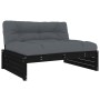 Juego de muebles de jardín 6 pzas y cojines madera maciza negro de , Conjuntos de jardín - Ref: Foro24-3186155, Precio: 1,00 ...
