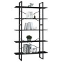 Estantería de 5 niveles madera de pino negro 100x30x175 cm de , Librerías y estanterías - Ref: Foro24-3082007, Precio: 129,66...