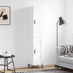 Aparador alto madera contrachapada blanco 34,5x34x180 cm de , Aparadores - Ref: Foro24-3199121, Precio: 103,59 €, Descuento: %