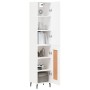 Aparador alto madera contrachapada blanco 34,5x34x180 cm de , Aparadores - Ref: Foro24-3199121, Precio: 103,59 €, Descuento: %
