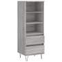 Aparador alto madera contrachapada gris Sonoma 40x36x110 cm de , Aparadores - Ref: Foro24-831514, Precio: 69,39 €, Descuento: %