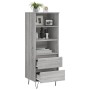 Aparador alto madera contrachapada gris Sonoma 40x36x110 cm de , Aparadores - Ref: Foro24-831514, Precio: 69,39 €, Descuento: %