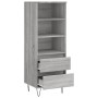 Aparador alto madera contrachapada gris Sonoma 40x36x110 cm de , Aparadores - Ref: Foro24-831514, Precio: 69,39 €, Descuento: %
