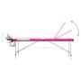 Camilla de masaje plegable 3 zonas aluminio blanco y rosa de , Mesas de masaje - Ref: Foro24-110242, Precio: 188,47 €, Descue...
