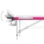 Camilla de masaje plegable 3 zonas aluminio blanco y rosa de , Mesas de masaje - Ref: Foro24-110242, Precio: 188,47 €, Descue...