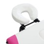 Camilla de masaje plegable 3 zonas aluminio blanco y rosa de , Mesas de masaje - Ref: Foro24-110242, Precio: 188,47 €, Descue...