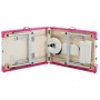 Camilla de masaje plegable 3 zonas aluminio blanco y rosa de , Mesas de masaje - Ref: Foro24-110242, Precio: 188,47 €, Descue...