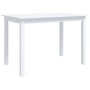 Mesa de comedor de madera maciza de caucho blanca 114x71x75 cm en Mesas de comedor | Comprar online en Foru.es