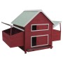 Gallinero de madera rojo 157x97x110 cm de , Jaulas y habitáculos para animales pequeños - Ref: Foro24-170857, Precio: 272,15 ...