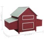 Gallinero de madera rojo 157x97x110 cm de , Jaulas y habitáculos para animales pequeños - Ref: Foro24-170857, Precio: 272,15 ...