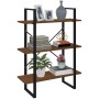 Estantería madera contrachapada roble marrón 80x30x105 cm de , Librerías y estanterías - Ref: Foro24-821317, Precio: 60,79 €,...