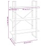 Estantería madera contrachapada roble marrón 80x30x105 cm de , Librerías y estanterías - Ref: Foro24-821317, Precio: 60,79 €,...