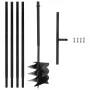 Earth drill with handle 250 mm extension tube 4 m steel by vidaXL, Helical augers - Ref: Foro24-3059406, Price: 105,52 €, Dis...