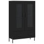Aparador alto madera de ingeniería negro 69,5x31x115 cm de , Aparadores - Ref: Foro24-828309, Precio: 97,82 €, Descuento: %