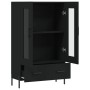 Aparador alto madera de ingeniería negro 69,5x31x115 cm de , Aparadores - Ref: Foro24-828309, Precio: 97,82 €, Descuento: %