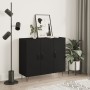 Aparador de madera de ingeniería negro 90x34x80 cm de , Aparadores - Ref: Foro24-828101, Precio: 85,16 €, Descuento: %