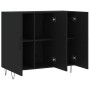 Aparador de madera de ingeniería negro 90x34x80 cm de , Aparadores - Ref: Foro24-828101, Precio: 85,16 €, Descuento: %