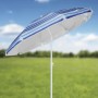 HI Sombrilla de playa azul a rayas 200 cm de , Sombrillas - Ref: Foro24-423954, Precio: 27,77 €, Descuento: %