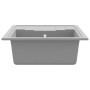 Fregadero de cocina con rebosadero ovalado granito gris de , Fregaderos - Ref: Foro24-147102, Precio: 164,84 €, Descuento: %