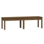 Banco jardín 2 plazas madera maciza pino marrón 159,5x44x45 cm de vidaXL, Bancos de jardín - Ref: Foro24-824014, Precio: 61,5...