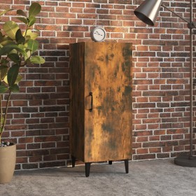 Aparador madera contrachapada roble ahumado 34,5x34x90 cm de , Aparadores - Ref: Foro24-817405, Precio: 60,03 €, Descuento: %